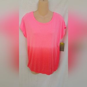 Tek Gear Yoga T-Shirt Ombre Pink Womens Size S Petite